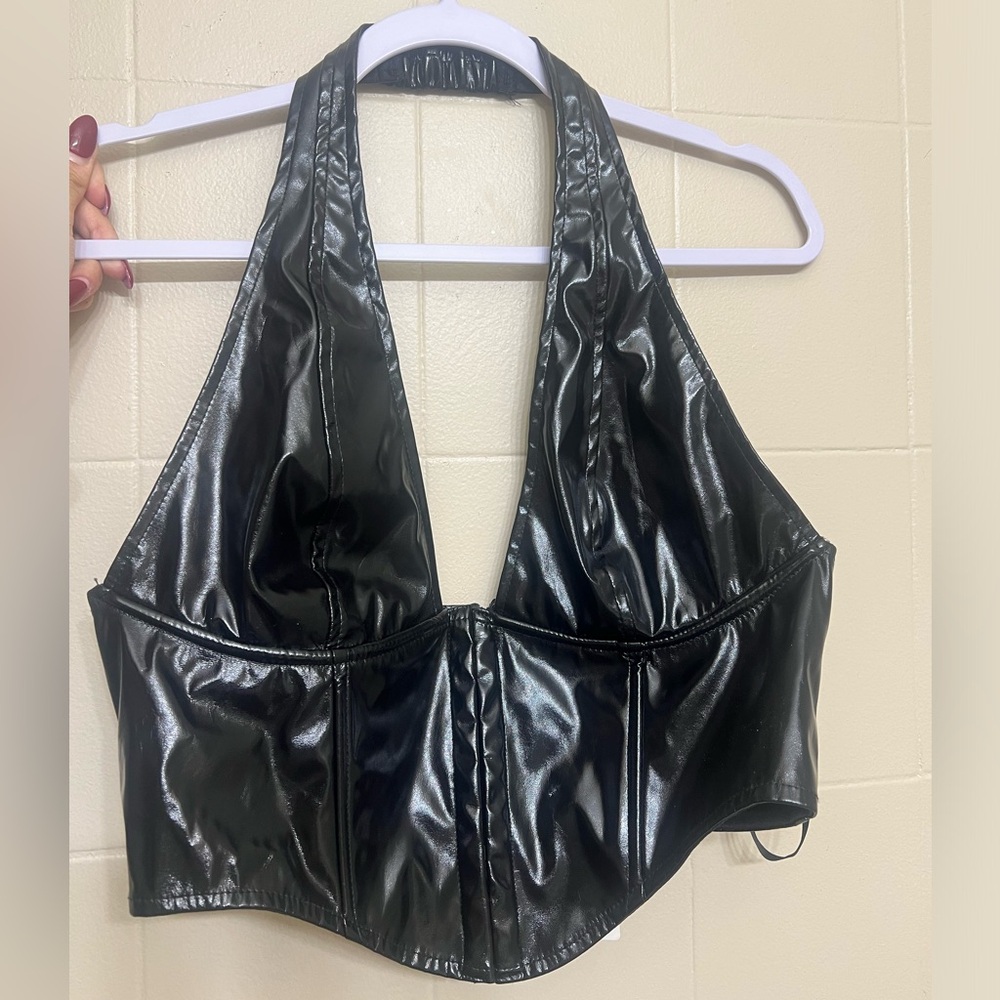 Windsor Black Metallic Corset Top